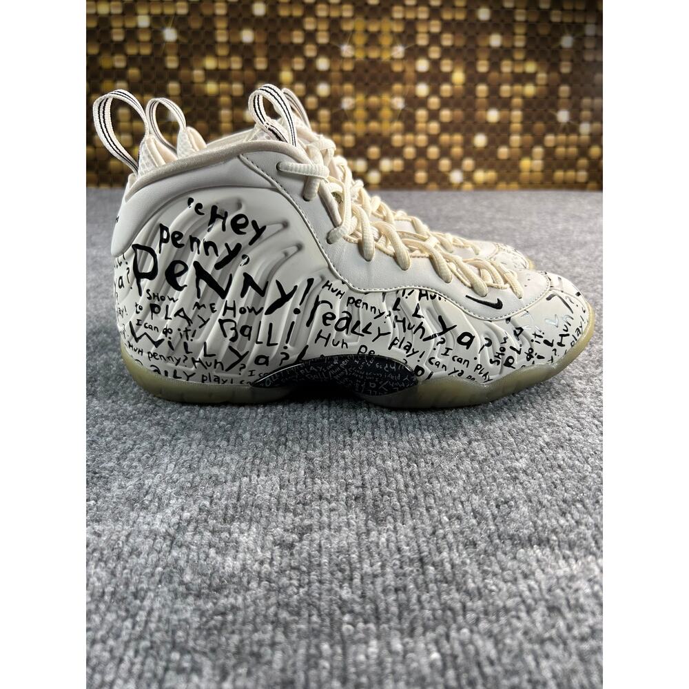 Nike Little Posite One Graffiti GS White Black Glow Youth Size 6Y W7Foamposite - Picture 5 of 11